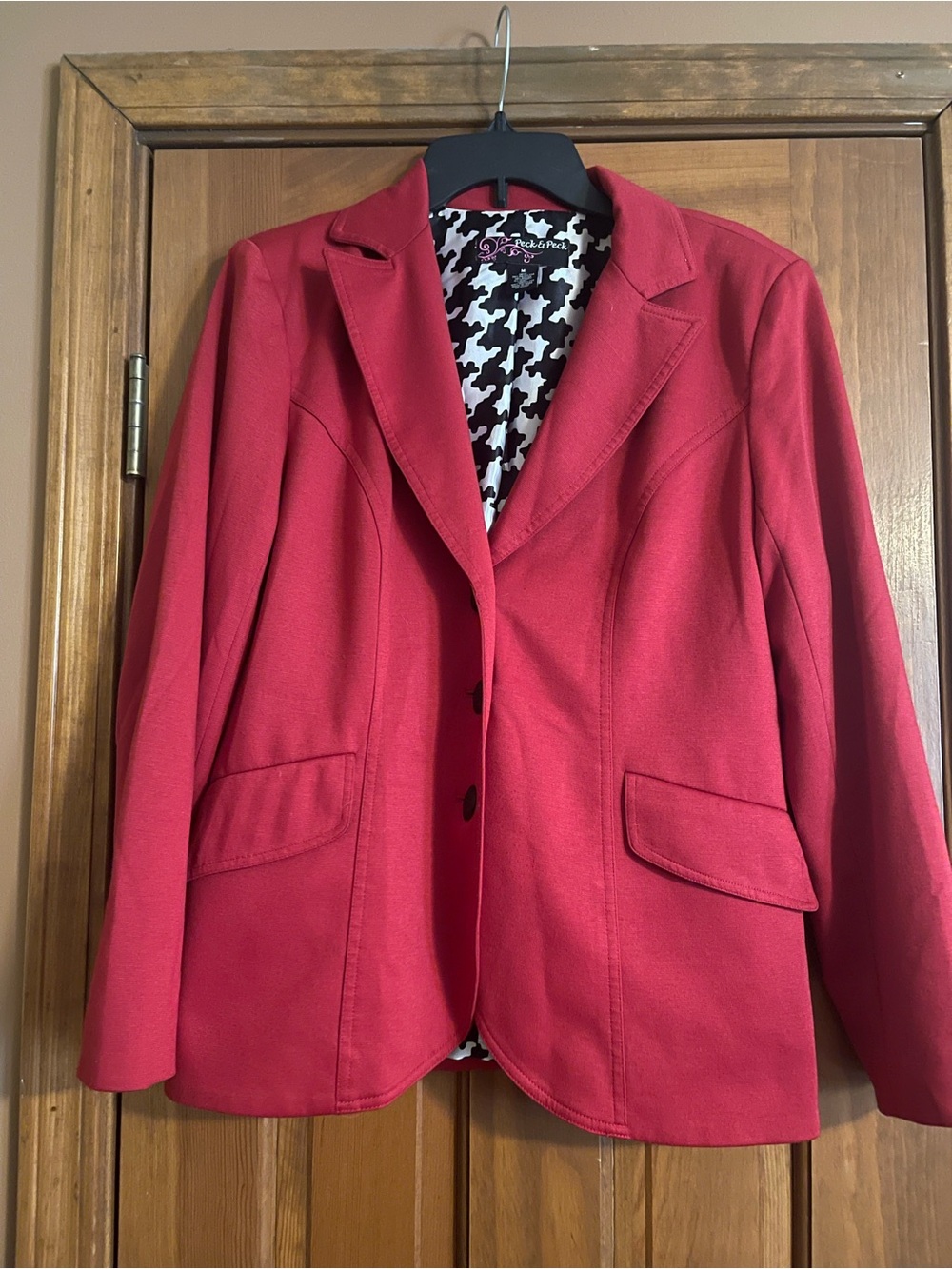 Peck & Peck Red Women's Tailored Blazer